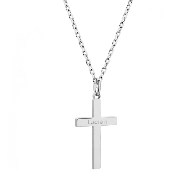 Collier croix personnalisée femme argent Collier croix personnalisée femme argent