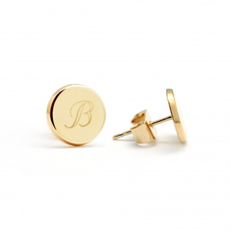 Boucles D'oreilles Puces Plaqué Or 18 Carats Pour Enfant - Modèle Pastèque - Bijou Mignon Et Sûr