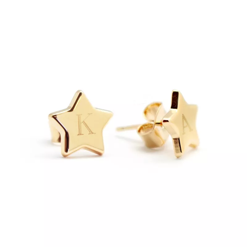 Boucles d'oreilles personnalisées puces étoiles Boucles d'oreilles personnalisées puces étoiles