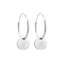 boucles d'oreilles créoles personnalisées argent