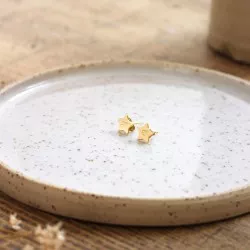 Boucles d'oreilles à graver puces étoiles