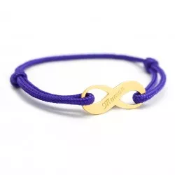 Bracelet infini plaqué or à graver