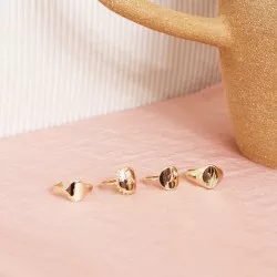 Bague Chevalière en plaqué or à graver
