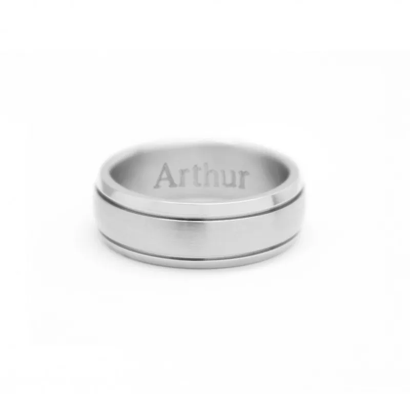 Bague homme en acier à personnaliser