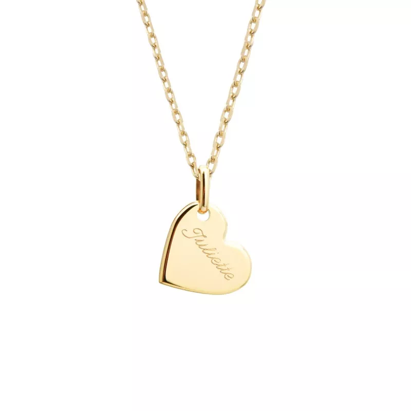 collier médaille coeur à personnaliser enfant collier médaille coeur à personnaliser enfant