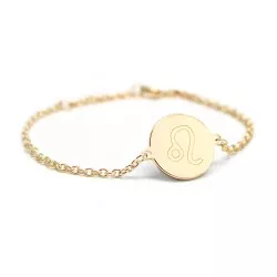 Bracelet médaille astrologie personnalisable - Lion