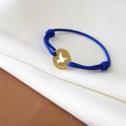 Bracelet cordon plaqué or gravable