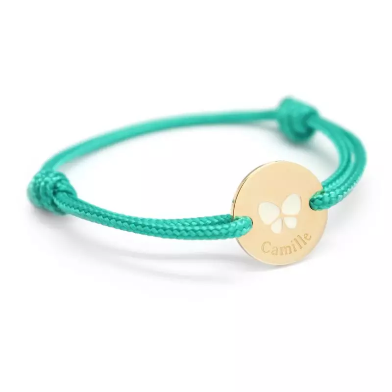 Bracelet papillon pour enfant à graver