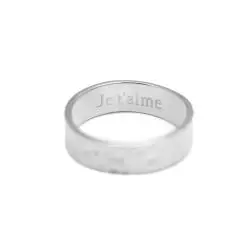 Bague argent martelée avec un message