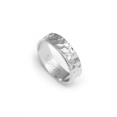 Bague Croisée Martelée Argent Massif 925 - Taille 66 - Marque Dolly-Bijoux - Neuf Avec étiquette