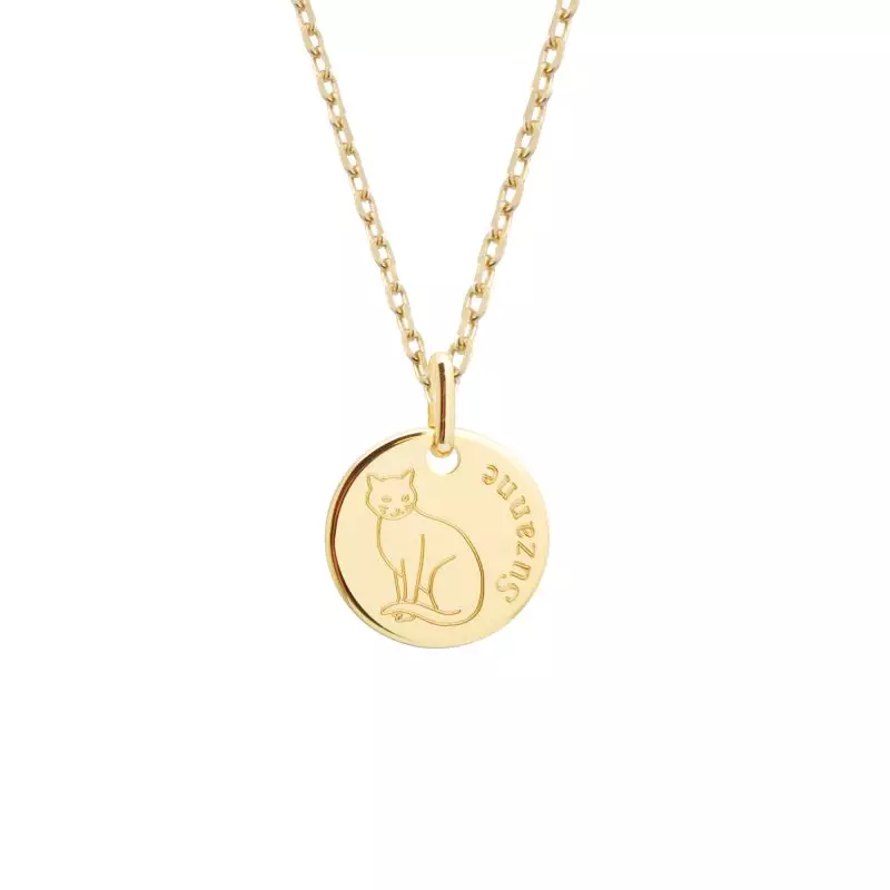 Collier médaille chat personnalisable Collier médaille chat personnalisable