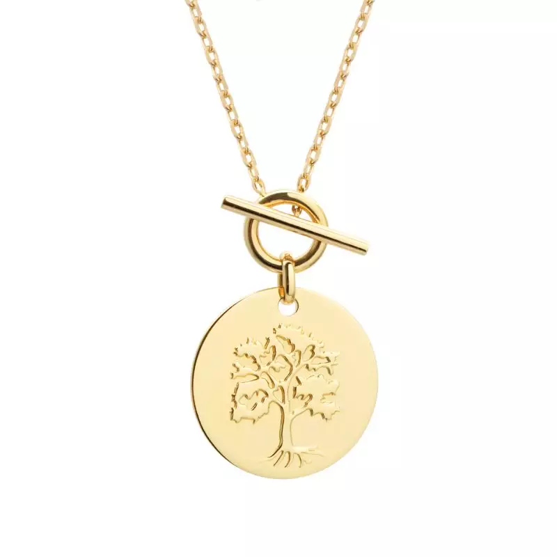Collier arbre de vie plaqué or personnalisé Collier arbre de vie plaqué or personnalisé
