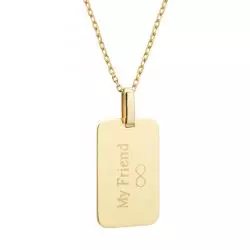 Collier plaque rectangle à personnaliser