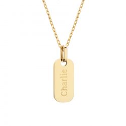 Collier petite plaque à personnaliser