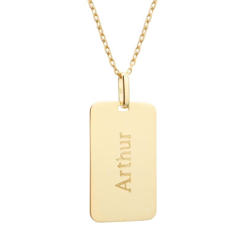 Collier personnalisé plaqué or