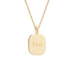 Collier médaille coussin personnalisable