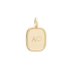 pendentif à graver plaqué