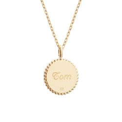 Collier médaille personnalisée plaqué or