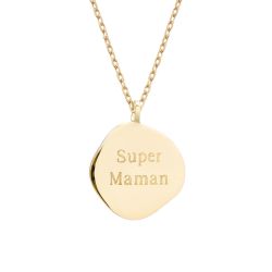 Collier médaille personnalisée plaqué or