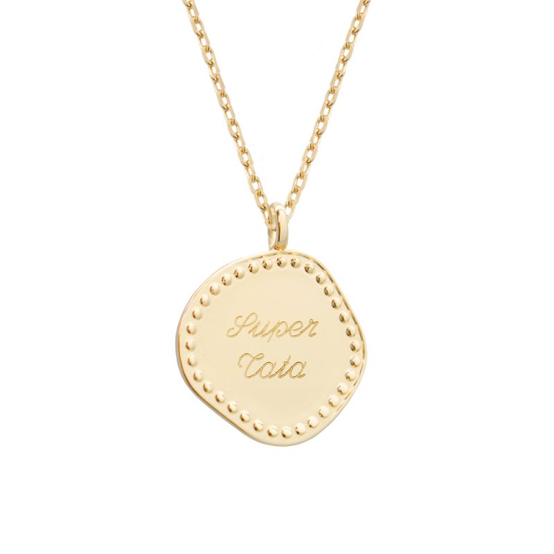 Collier médaille galet personnalisable