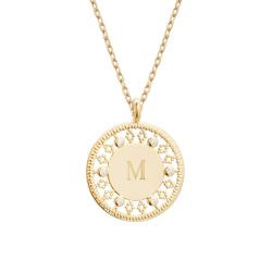 collier médaille plaqué or à graver