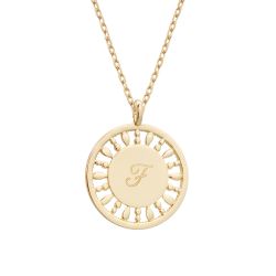 Collier médaille soleil personnalisé