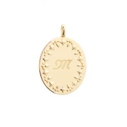 Pendentif médaille ovale personnalisable