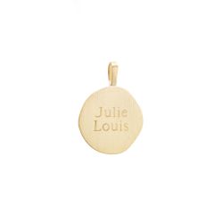 Pendentif à graver plaqué or mat
