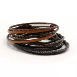 bracelet cuir femme cognac à personnaliser