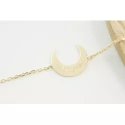 Bracelet chaine personnalisable plaqué or