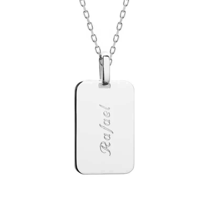 collier enfant plaque argent collier enfant plaque argent