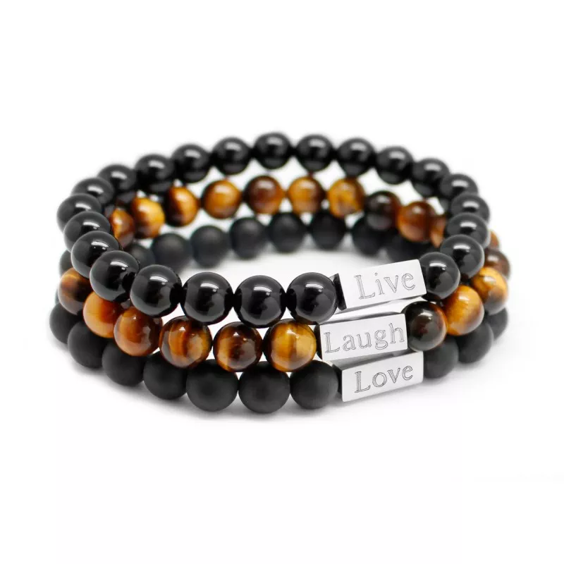Trio de bracelets perles personnalisés