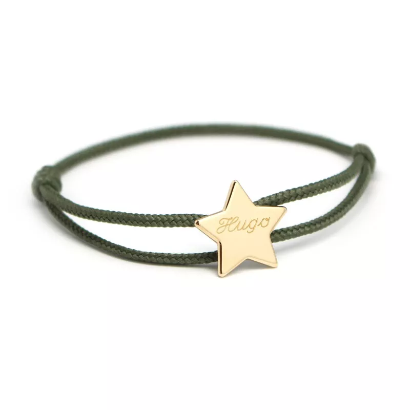 bracelet cordon plaqué or personnalisé
