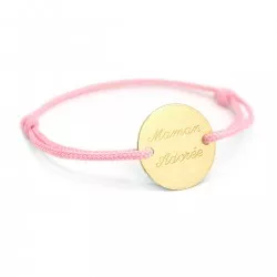 Bracelet cordon personnalisé le chic femme plaqué or
