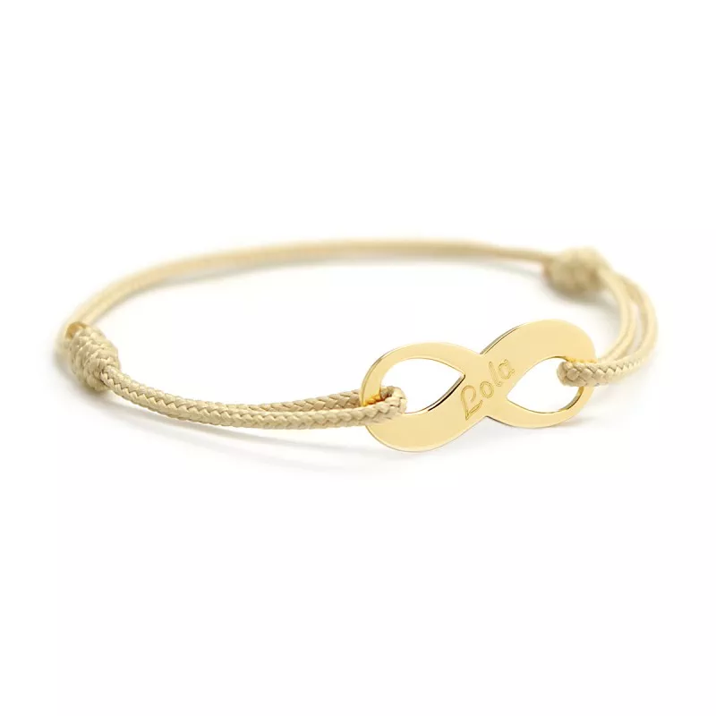 bracelet cordon infini personnalisé