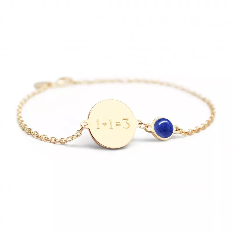 Bracelet chaine médaille à graver