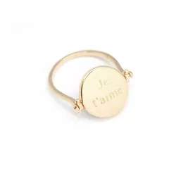 Bague Personnalisée Nacre Ronde Plaqué or