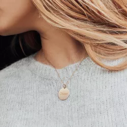 Collier médaille personnalisée plaqué or