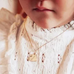 collier coeur à graver pour enfant