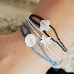 Bracelet cordon personnalisé argent 925