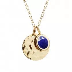 collier personnalisé et pierre ovale bleue