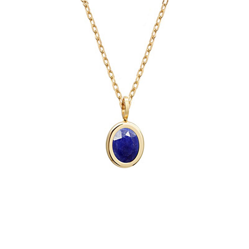 Collier Ancien En Lapis-lazuli Bleu - Chaîne Réglable 18 Pouces - Bijou Artisanal Argenté