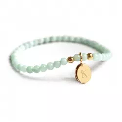 verso bracelet pierre amazonite plaqué or